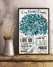 Dad Gift For Daughter Blue Tree Believe In Yourself Vertical Poster