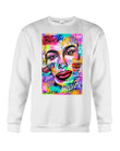 Black Beautiful Innovative Influential Girl Watercolor Painting Sweatshirt