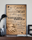 Be Brave Have Courage Grandma Gift For Grandson Vertical Poster