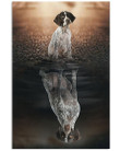 German Shorthaired Pointer Dog Reflection In Water Believe In Yourself Gift For Dog Lovers Vertical Poster