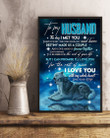Wolf Couple Winter Love You With All My Heart Gift For Husband Vertical Poster