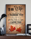 Maple Leaf Love You Goodnight Gift For Wife Vertical Poster