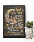 Gold Waning Moon If You Need Me Gift For Best Friend Vertical Poster