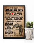 How Much We Love You T Rex Mom And Dad Gift For Son Vertical Poster