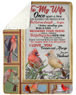 Cardinals My Naughty Lover Gift For Wife Sherpa Fleece Blanket