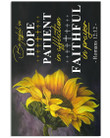 Be Joyful Hope Patient In Affiction Faithful In Prayer Sunflower Vertical Poster