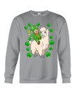 Funny Leprechaun Riding Llama Clover St Patrick's Day Gift Sweatshirt