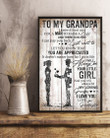 Granddaughter Gift For Grandpa I Will Always Be Your Little Girl Vertical Poster