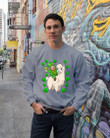 Funny Leprechaun Riding Llama Clover St Patrick's Day Gift Sweatshirt