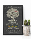 Oak Tree Love You To Infinity And Beyond Dad Gift For Daughter Vertical Poster