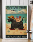 Beach Life Sandy Toes Scottish Terrier Gift For Dog Lovers Vertical Poster
