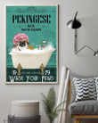 Dog Pekingese Co Bath Soap Wash You Paws Gift For Dog Lovers Vertical Poster