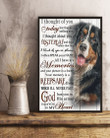 Bernese Mountain Dog I Thought Of You Today Gift For Dog Lovers Vertical Poster
