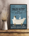 Bath Soap Company English Mastiff Gift For Dog Lovers Vertical Poster