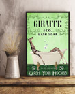 Giraffe Co Bath Soap Wash You Hooves Gift For Giraffe Lovers Vertical Poster