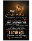 Boyfriend Gift For Girlfriend You Are The Only One Was Fought For Me Vertical Poster