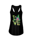 Gnome Floral Love Design St. Patrick's Day Color Changing Ladies Flowy Tank
