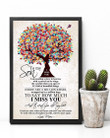 Colorful Tree Gift For Son How Much I Miss You Vertical Poster