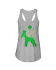 Wire Fox Terrier Long On Luck Green St. Patrick's Day Printed Ladies Flowy Tank