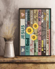 Sunflowers Jesus Is My God Gift For Christian Vertical Poster