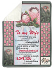 Protea Never Forget I Love You Gift For Wife Sherpa Fleece Blanket