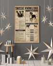 Swissie Knowledge Meaningful Gift For Dog Lovers Vertical Poster