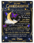 Nana Gift For Granddaughter Love And Light Sherpa Fleece Blanket