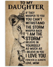 I Am The Storm Lion Queen Mom Gift For Daughter Vertical Poster