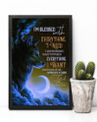 Wolf Im Blessed With Everything I Need Vertical Poster