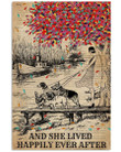 Dictionary Girl And Dogs Happily Ever At Lake Gift For Dog Lovers Vertical Poster