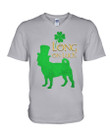 Pug Long On Luck Green St. Patrick's Day Guys V-neck