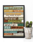 It's A Wonderful World Dad Gift For Daughter Vertical Poster