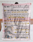 Always Be My Baby Girl Elephant Grandma Gift For Granddaughter Sherpa Fleece Blanket
