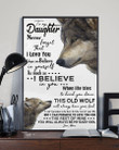 Wolf Mom Gift For Daughter I Love You Vertical Poster