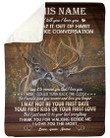 Custom Name Gift For Husband Deer Your Last Everything Sherpa Fleece Blanket