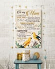 Yellow Birds I Am Because You Are Son Gift For Mom Vertical Poster