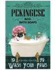 Green Bath Soap Company Pekingese Gift For Dog Lovers Vertical Poster