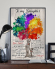 Colorful Tree Watercolor My Sunshine Mom Gift For Daughter Vertical Poster