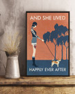 Vintage Tattoo Girl Happily Chihuahua Gift For Dog Lovers Vertical Poster