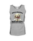 Dogs And Volleyball Make Me Happy Unisex Tank Top