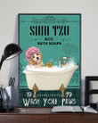 Cute Shih Tzu Co Bath Soap Wash You Paws Gift For Dog Lovers Vertical Poster