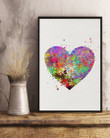 Colorful Heart Shaped Meaningful Gift For Lover Vertical Poster
