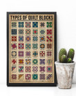 Meaningful Gift The Useful Knowledge Of Types Of Quilt Block Vertical Poster