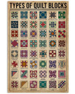 Meaningful Gift The Useful Knowledge Of Types Of Quilt Block Vertical Poster