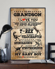 T-rex To My Grandson Always Remember How Much I Love You Vertical Poster