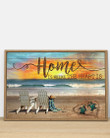 Home Is Where The Heart Is Sea Turtle Sunrise Horizontal Poster
