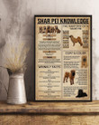 Shar Pei Knowledge Gift For Dog Lovers Vertical Poster