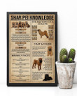 Shar Pei Knowledge Gift For Dog Lovers Vertical Poster