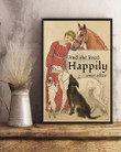 And She Lived Happily Ever After Dogs And Horses Vertical Poster