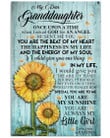 Grandma Gift For Granddaughter Sunflower Always Be Little Girl Vertical Poster